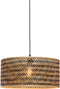 GOOD&MOJO Hanglamp Java - Bamboe/Zwart - Ø50cm - Modern - Hanglampen Eetkamer, Slaapkamer, Woonkamer
