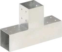 vidaXL - Paalverbinding - T-vorm - 81x81 - mm - gegalvaniseerd - metaal