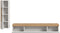 Furnilux Ruda - Wandkast / Rek Systeem - 2-delig - Wit en Artisan Oak Decor - 225x34x33 cm