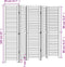 vidaXL-Kamerscherm-met-5-panelen-massief-paulowniahout-wit