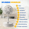 Vulpes Goods® Tech - Ventilator PRO - Draadloos Oplaadbaar - 4in1 Verstelbaar Ultra Stil 12dB - Premium White