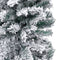 vidaXL - Kunstkerstboom - met - sneeuw - smal - 210 - cm - PVC - groen