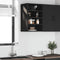 vidaXL - Hangkast - Riga - 40x29,5x60 - cm - bewerkt - hout - zwart