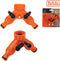 BLACK+DECKER Dubbel Kraanstuk - Tuinslang Koppeling - 2 Uitgangen - Geïntegreerde Waterstop - Oranje/Zwart