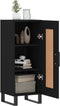 vidaXL - Dressoir - 34,5x34x90 - cm - bewerkt - hout - zwart