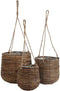 Mica Decorations santo hangende mand bruin set van 3 grootste maat in cm: 31 x 33 - BRUIN