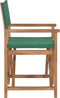 vidaXL - Regisseursstoelen - inklapbaar - 2 - st - massief - teakhout - groen