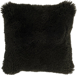 J-Line kussen Vierkant Schapenvel - polyester - donkergroen