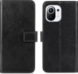iMoshion Hoesje Geschikt voor Xiaomi Mi 11 Hoesje Met Pasjeshouder - iMoshion Luxe Bookcase - Zwart