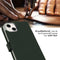 Selencia iPhone 14 Plus - Echt Lederen Bookcase - 3 Pashouders - Groen