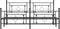 vidaXL - Bedframe - met - voetbord - zonder - matras - metaal - zwart - 180x200 - cm