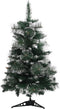 vidaXL - Kunstkerstboom - met - standaard - 60 - cm - PVC - groen - en - wit
