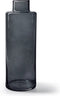 Jodeco Bloemenvaas Willem - transparant smoke glas - 11,5 x 26 cm - fles vorm vaas