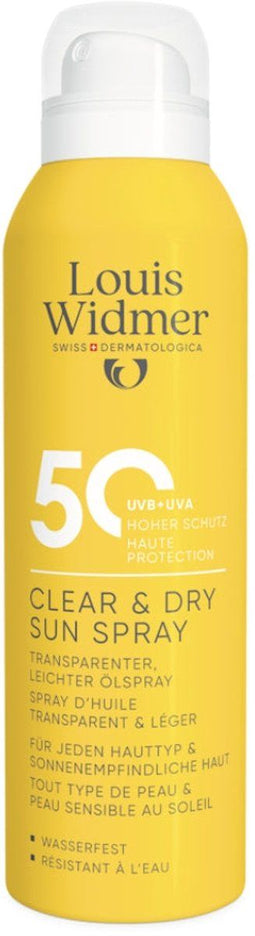 Louis Widmer - Clear & Dry Sun Spray - SPF 50 - 200 ml