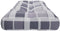 vidaXL - Palletkussen - 120x40x12 - cm - stof - ruitpatroon - grijs