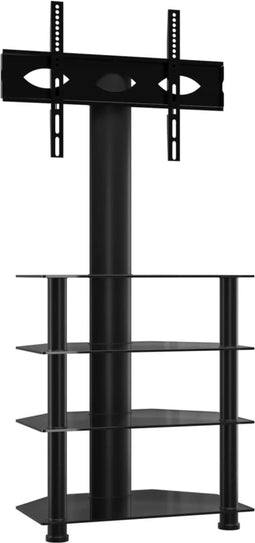 vidaXL - Tv-standaard - hoek - 4-laags - voor - 32-70 - inch - zwart