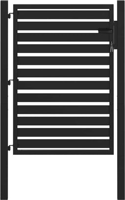 vidaXL - Tuinhek - afsluitbaar - 100x120 - cm - aluminium - zwart