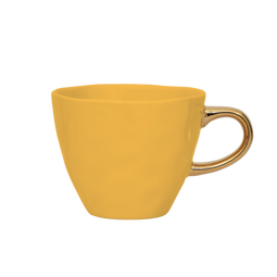 Urban Nature Culture - Good Morning - Koffiemok met gouden oor - Daglelie goud / Ø 8.5 * 7 CM