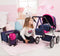 Bayer Design Grande - Combi Poppenwagen Mega Set - Duwstang verstelbaar 46-75 cm - Blauw met eenhoorn