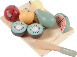 Little Dutch - Houten Snijfruit Set - 6 stuks fruit met snijplank en mes