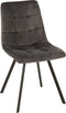 J-Line stoel Morgan - textiel/metaal - grijs - 2 stuks