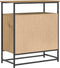vidaXL - Sideboard - Artisan - Eiken - 69x35x80 - cm - Gemaakt - van - Engineered - Wood - en - Staal