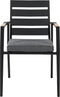 TAVIANO - Tuinstoel set van 4 - Zwart - Aluminium