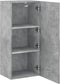 vidaXL - Tv-wandmeubel - 40,5x30x90 - cm - bewerkt - hout - betongrijs