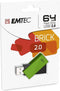 Emtec C350 Brick 2.0 - USB Stick - 64GB - Groen