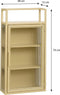 Mica Decorations Clifton Wandkast - L38 x B15 x H74 cm - Metaal - Beige