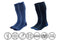 Milanoro 2 paar multifunctionele compressiekousen - unisex - Navy / blauw - Maat 43 / 46