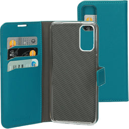 Mobiparts Galaxy S20 4G/5G - Wallet Case - Saffiano motief - Turquoise