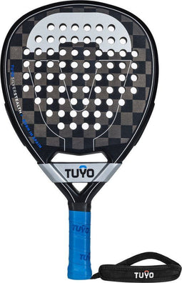 TUYO Silver Stealth+ - Padel Racket - 18K carbon blad - druppelvorm