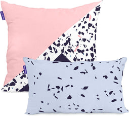 Kussenhoes HappyFriday Blanc Terrazzo Multicolour 2 Onderdelen