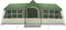 vidaXL - Kampeertent - met - Vensters - Groen - voor - 12 - Personen - - - Waterdicht