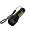 Hofftech Tactical zaklamp - zoomfunctie - LED COB - oplaadbaar - 10 cm - zwart
