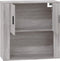 vidaXL - Wandkast - 80x33x80 - cm - bewerkt - hout - grijs - sonoma - eikenkleurig