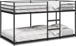 vidaXL - Stapelbed - zonder - matras - 100x190 - cm - staal - zwart