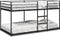 vidaXL - Stapelbed - zonder - matras - 100x190 - cm - staal - zwart