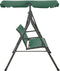 vidaXL Schommelbank 170 cm textileen en staal groen
