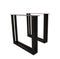 Feel Furniture - 220x100 Eettafel - Massief Glad Boomstamblad Eiken - 5 cm dik - Twin U Frame