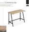 tectake® Newton - Bureau - Industrieel design - Lichtbruin - Afmetingen (LxBxH) 100 x 50 x 77 cm