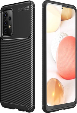 iMoshion Hoesje Geschikt voor Samsung Galaxy A52 (4G) / A52s / A52 (5G) Hoesje Siliconen - iMoshion Carbon Softcase Backcover - Zwart