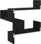 vidaXL - Muur - Hoekplank - Zwart - Eiken - 40x40x49,5 - cm - Geperst - Hout
