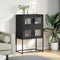 vidaXL - Hoge - kast - 68x39x107 - cm - staal - zwart