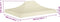 vidaXL - Partytentdak - 270 - g/m² - 4x3 - m - crème