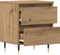 vidaXL - Nachtkastje - Artisan - Eiken - 40x35x50 - cm - Gefabriceerd - Hout