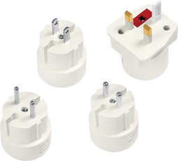 LogiLink PA0186 - Reisstekker Set - 4 adapters voor meer dan 100 landen - Wit