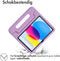 imoshion Tablet Hoes Kinderen - Geschikt voor iPad 11 (2025) 11 inch / 10e generatie (2022) 10.9 inch - Kidsproof Backcover met handvat - Lila