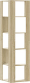 vidaXL - Boekenkast - 5-laags - hoek - 50x50x179 - cm - bewerkt - hout - sonoma - eiken